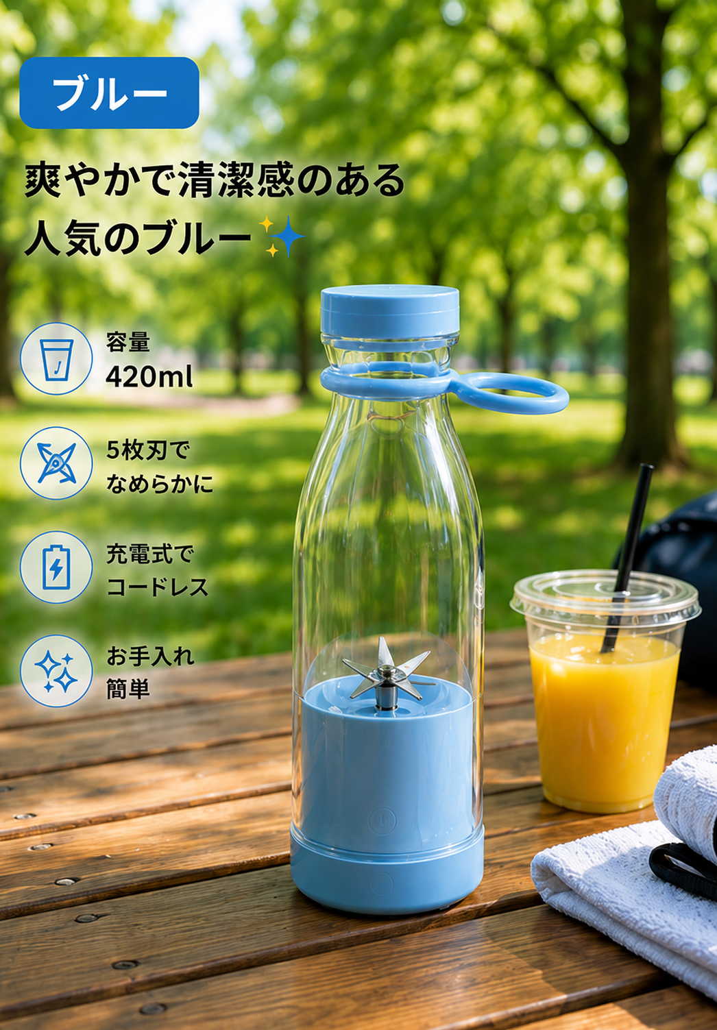 携帯用ボトルジューサー